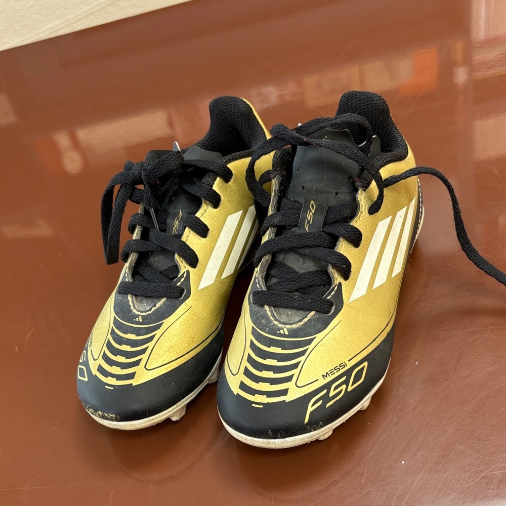 adidas Kids Gold and Black Sneakers
